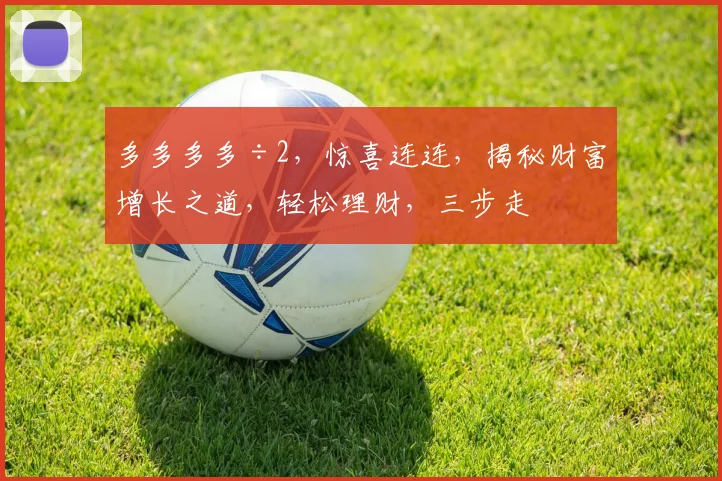 多多多多÷2，惊喜连连，揭秘财富增长之道，轻松理财，三步走